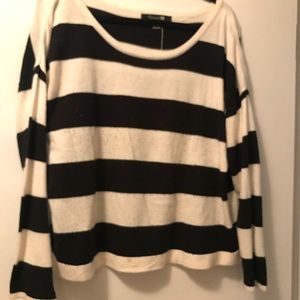 black and white striped sweater